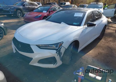 2022 Acura Tlx A-Spec Package z USA, uszkodzony, nr VIN 19UUB6F56NA000394